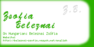 zsofia beleznai business card