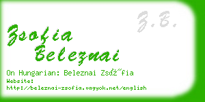 zsofia beleznai business card